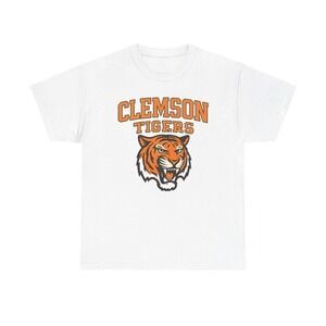 Clemson Tigers Unisex Cotton Tee Retro Style Fan Gear GO Tigers